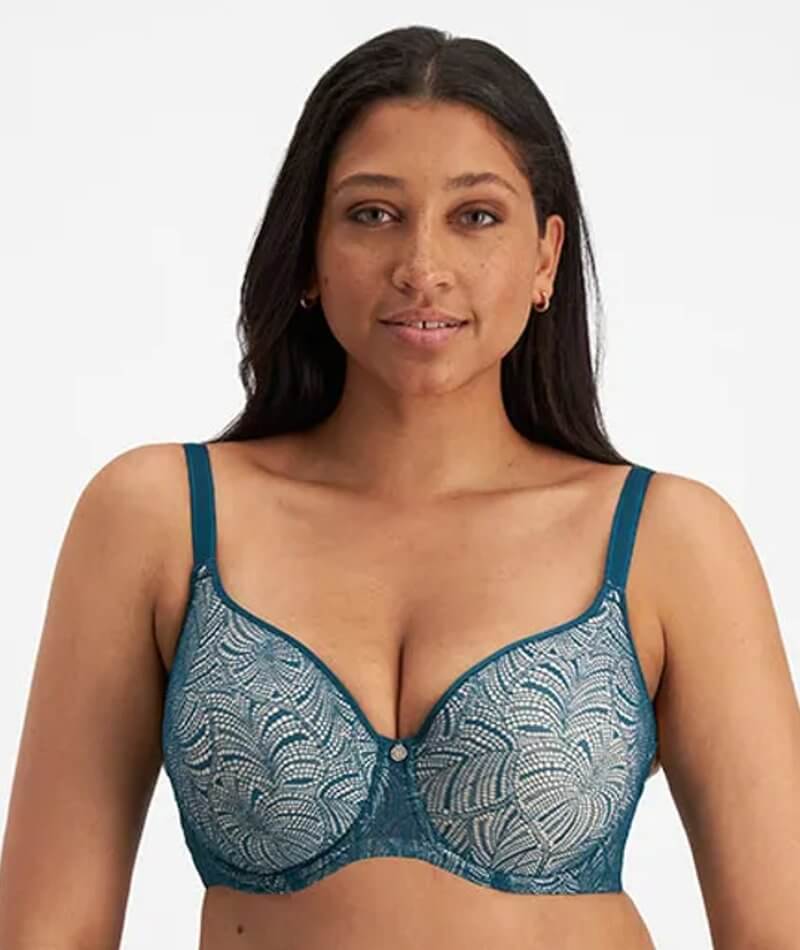 Buy A-GG Turquoise Recycled Lace Full Cup Non Padded Bra - 36F | Bras |  Argos