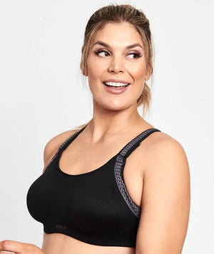 Berlei Pro Elite Mesh Crop Sports Bra - Black Bras 