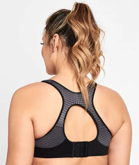 Berlei Pro Elite Mesh Crop Sports Bra - Black Bras 