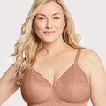 Glamorise Bramour Gramercy Luxe Lace Wire-Free Bralette - Cappuccino