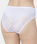 Florale Peony Maxi Brief - White Knickers 