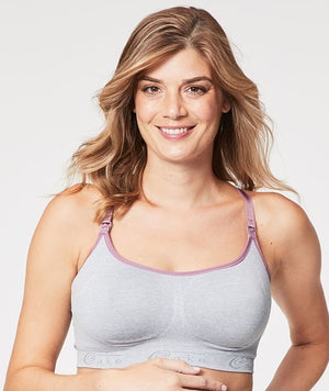 Cake Maternity Cotton Candy Seamless Sleep & Yoga Nursing Bra - Heather Grey Bras 