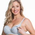 Cake Maternity Frosted Parfait Flexi Wire Balconette Lace Nursing Bra -  Ice Grey