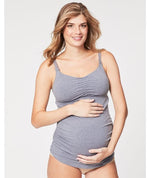 Cake Maternity Ice Cream Cotton E-G Cup Nursing Tank - Heather Grey Sleep / Lounge 