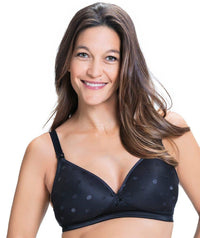 Cake Maternity Mousse Padded Plunge Wireless Nursing Bra - Black Bras 