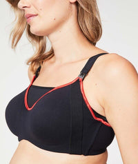 Cake Maternity Zest Flexi Wire High Impact Maternity & Nursing Sports Bra - Black Bras 