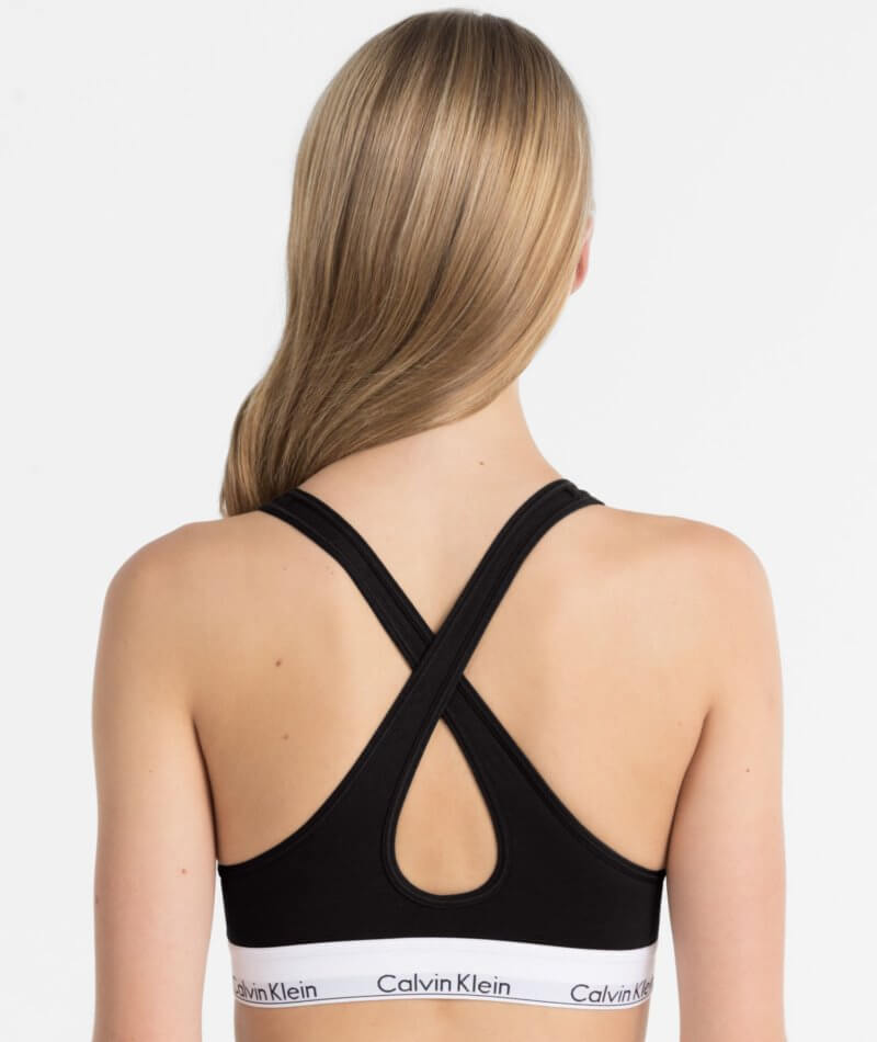 Calvin Klein Modern Cotton Lightly Lined Bralette - Black Bras 