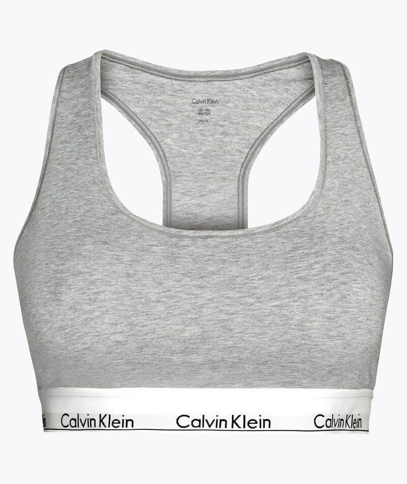 Calvin Klein Girls Gray Racer Back Bralette Set 6/6X