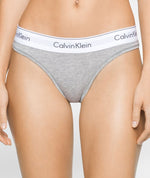 Calvin Klein Modern Cotton Thong - Grey Heather Knickers 