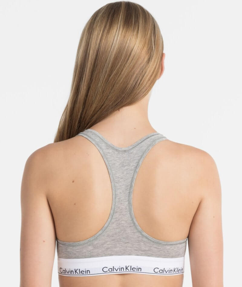 Calvin Klein Modern Cotton Unlined Bralette - Grey Heather Bras 