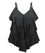 Capriosca Chlorine Resistant 3 Tier Tankini Top - Black Swim 