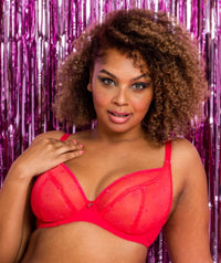 Curvy Kate Cherry Pop Plunge Bra - Cherry Glow Bras 