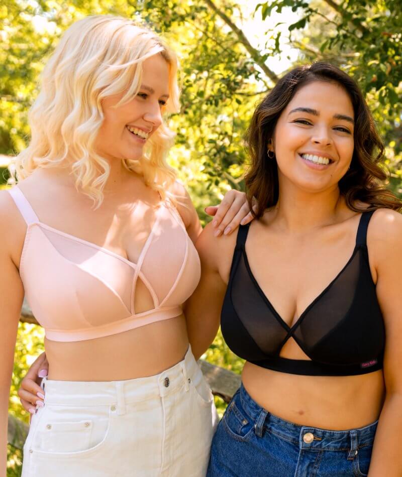 Curvy Kate Front And Centre Wire-Free Bralette - Black