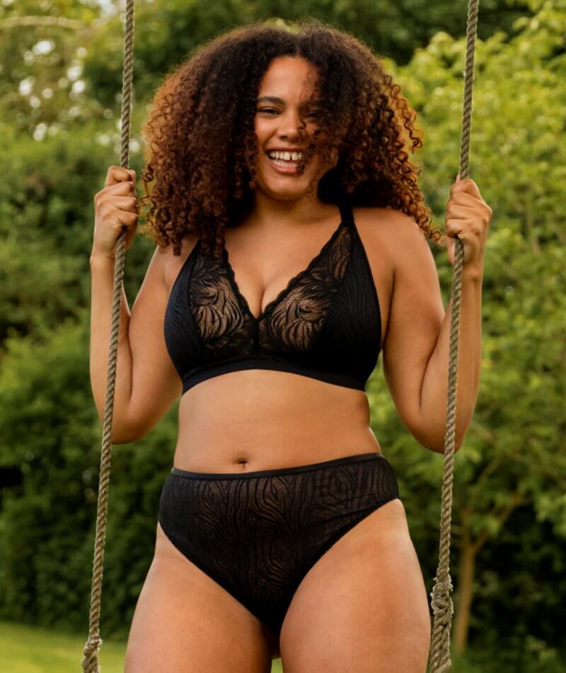 Stretch bonding Brazilian briefs, black, Women's Underwear