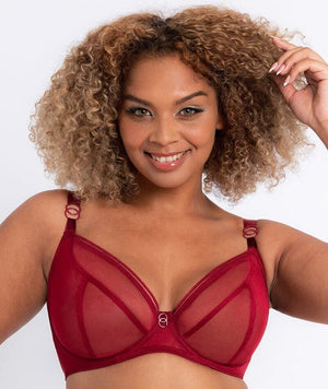 Curvy Kate Lifestyle Plunge Bra - Deep Red Bras 