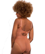 Curvy Kate Lucky Star Underwire Plunge Bodysuit - Tan Bodysuits & Basques 