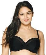 Curvy Kate Sheer Class Balcony Bikini Top - Black Swim 