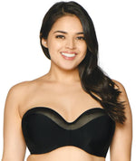 Curvy Kate Sheer Class Bandeau Bikini Top - Black Swim 