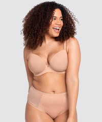 Curvy Kate Smoothie T-Shirt Plunge Bra - Latte Bras 