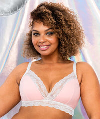 Curvy Kate Twice the Fun Reversible Bralette - White/Pink Bras 