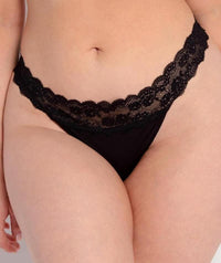 Curvy Kate Twice the Fun Reversible Thong - Black/Pink Knickers 