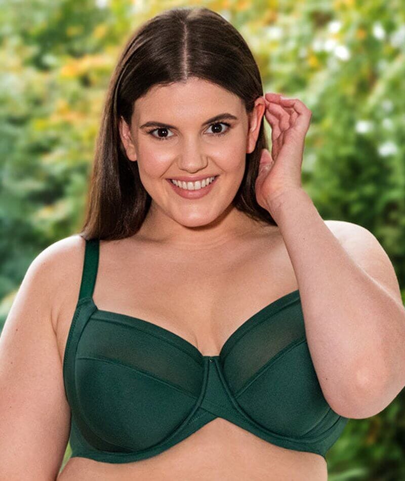 Body contour underwired longline bralette [Forest Green] – The