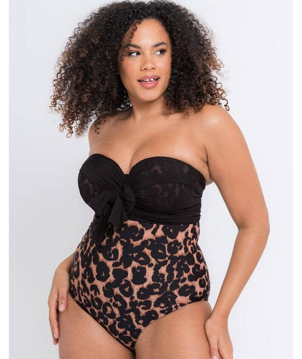 Leopard Print Wrapsody Swimsuit by Curvy Kate