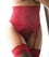 Curvy Wide Lace Garter with G-String - Red Babydoll / Chemise 