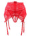 Curvy Wide Lace Garter with G-String - Red Babydoll / Chemise 