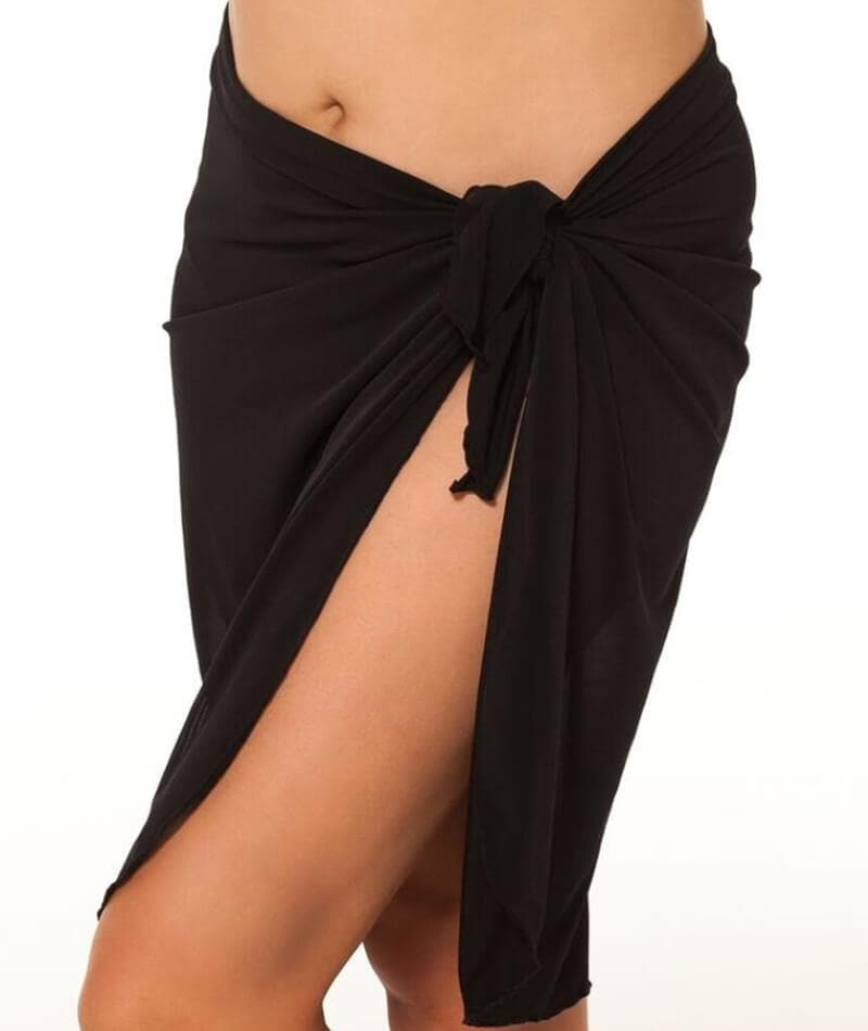 Capriosca Mesh Tie Skirt Long - Black Swim 