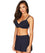 Sea Level Essentials Cross Front Moulded Underwire D-DD Cup Bikini Top - Night Sky Navy Swim 