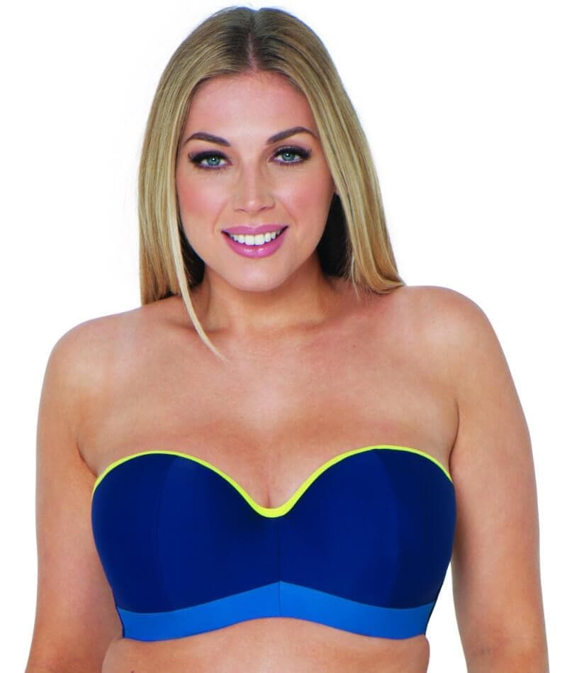 Curvy Kate Maya Bandeau Bikini Top - Blue Mix Swim 8D 