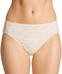 Jockey No Ride Up Microfibre and Lace Hi Brief - Cream Knickers 10 