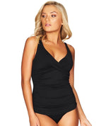 Sea Level Essentials Cross Front B-DD Cup Singlet Top - Black Swim 8 