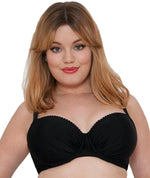 Curvy Kate Jetty Padded Balcony Bikini Top - Black Swim 10G 