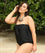 Capriosca Flouncy Bandeau One Piece Swimsuit - Black Swim 