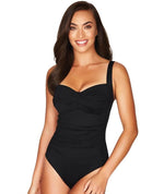 Sea Level Essentials Twist Front B-DD Cup One Piece Swimsuit - Black Swim 8 