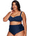 Artesands Rouched Side High Waist Brief - Navy Swim 