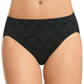 Jockey No Ride Up Microfibre and Lace Hi Brief - Black