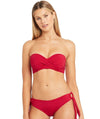 Sea Level Essentials Tie Side Hipster Bikini Brief - Red Swim 