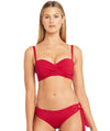 Sea Level Essentials Tie Side Hipster Bikini Brief - Red Swim 