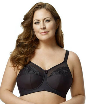 Elila Embroidered Non-Underwired Bra - Black Bras 14A Black 