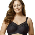 Elila Embroidered Wire-Free Bra - Black