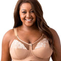 Elila Embroidered Wire-Free Bra - Mocha