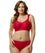 Elila Jacquard Non-Underwired Bra - Red Bras 