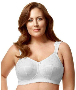 Elila Jacquard Non-Underwired Bra - White Bras 