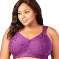 Elila Jacquard Wire-Free Bra - Aubergine