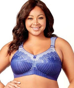 Elila Printed Full Coverage Non-Underwired Bra - Blue White Bras 14F Bluewhite 