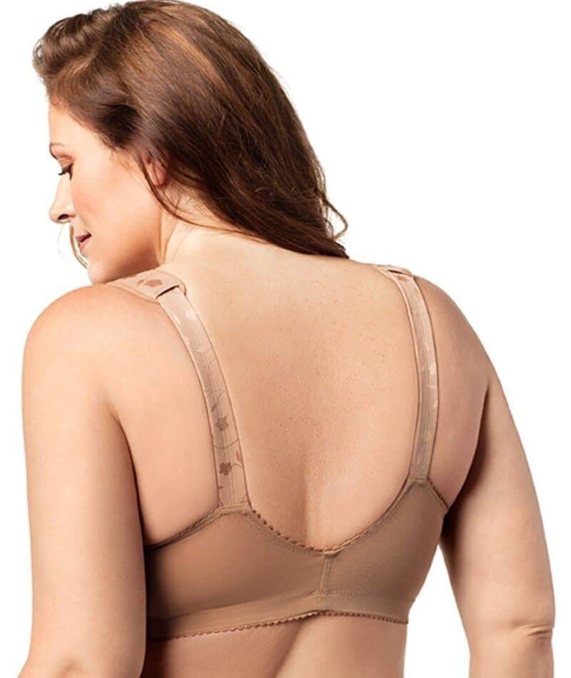 Elila Front Opening Non-Underwired Posture Bra - Mocha Bras 