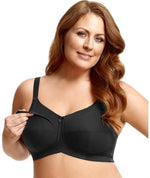 Elila Cotton Cup Wire Free Nursing Bra - Black Bras 